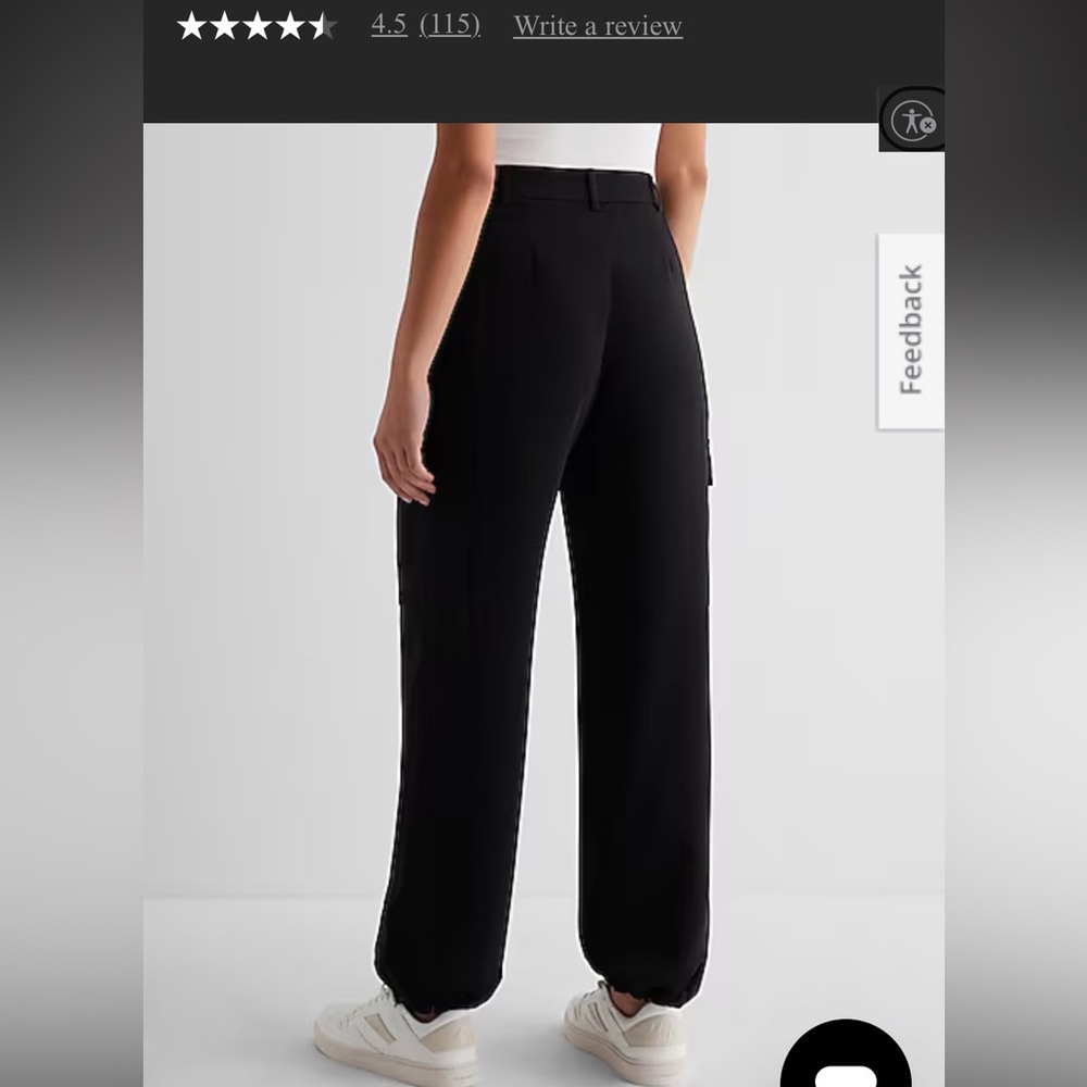 Express High Waisted Convertible Hem Cargo Trousers